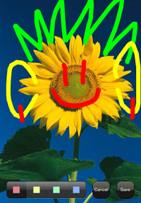 Scribbling on a picture